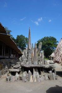 Rock sculpture, Ngada village, Flores, Indonesia