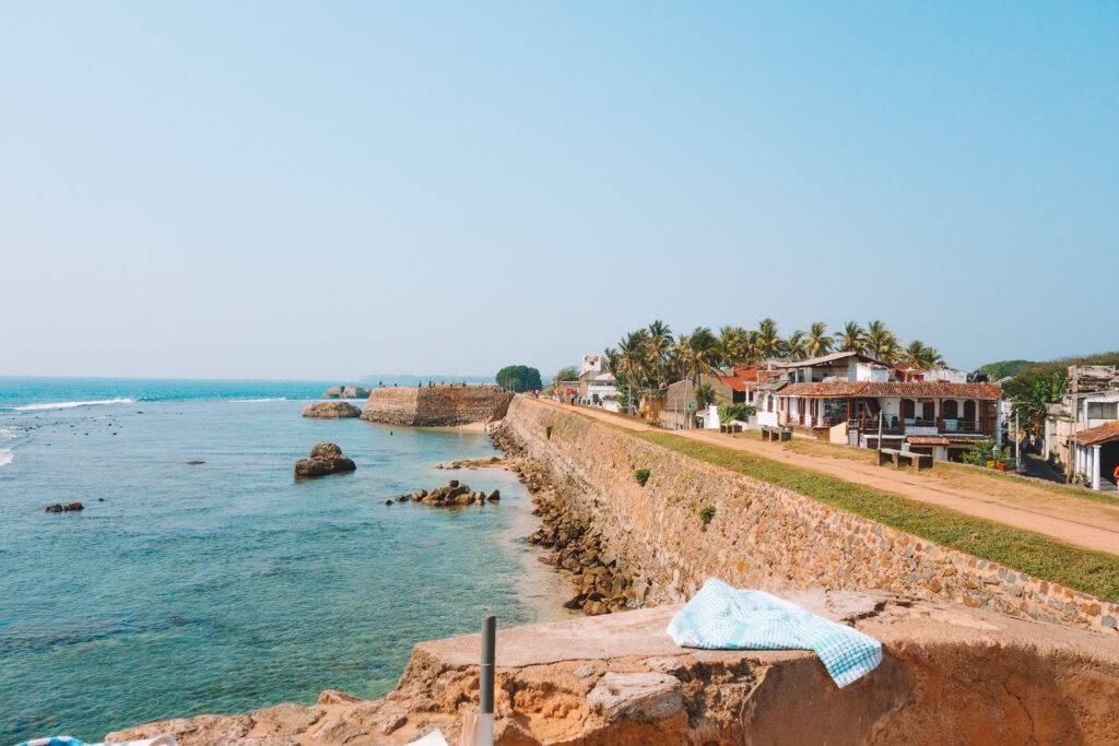 walking along Galle's fort in Sri Lanka