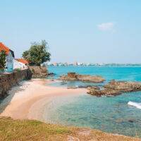 walking along Galle's fort in Sri Lanka