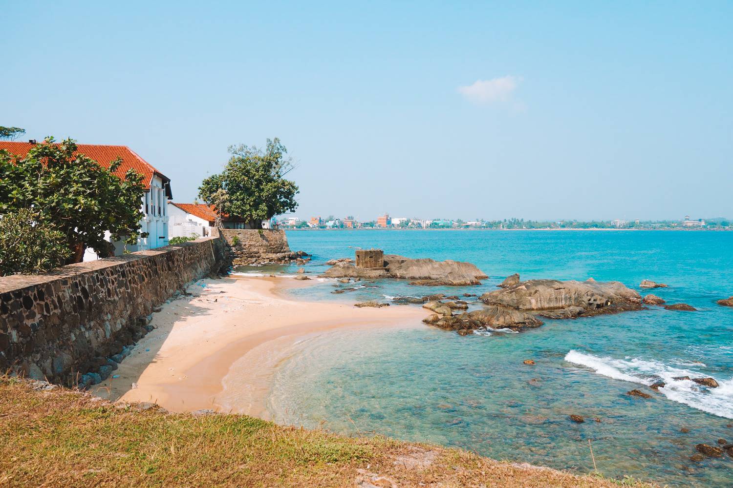 walking along Galle's fort in Sri Lanka