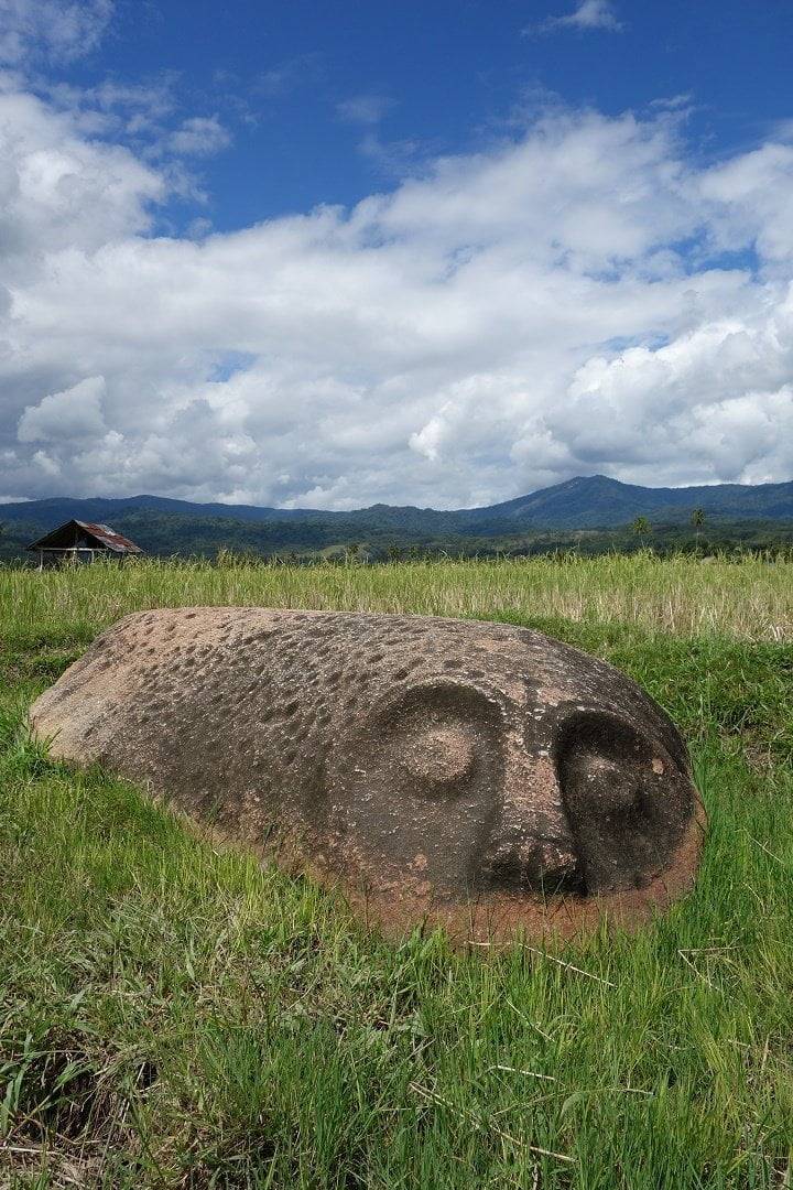 Megalith, Bomba, Lore Lindu National Park, Sulawesi, Tentena