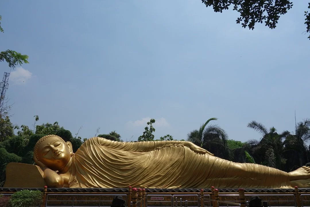 Sleeping Buddha, Maha Vihara Mojopahit, Java, Indonesia