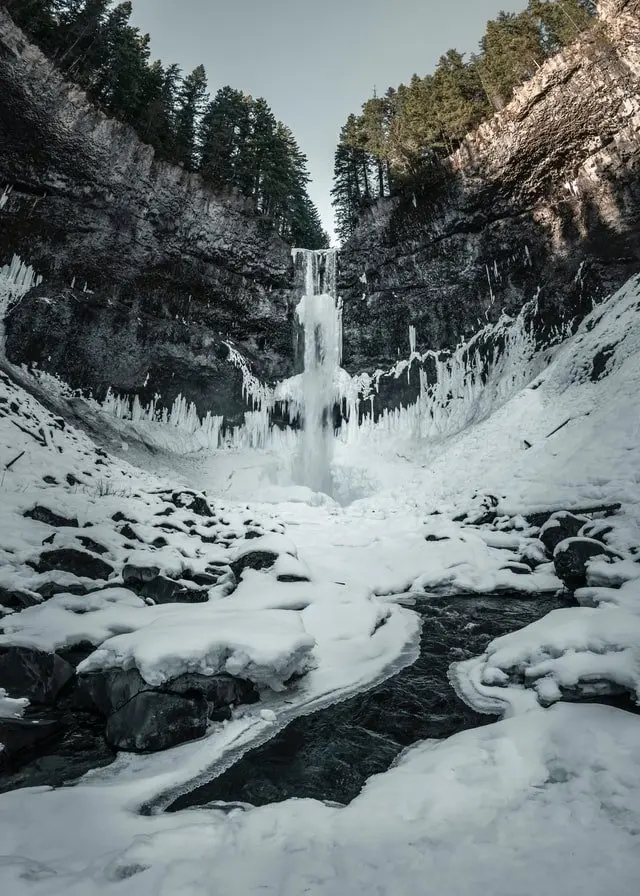 Frozen waterfall, Canada