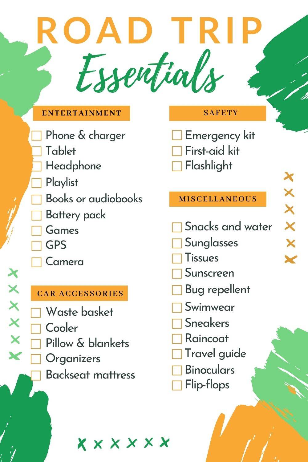 Road trip essentials and packing list - 40+ must-haves for an epic road ...