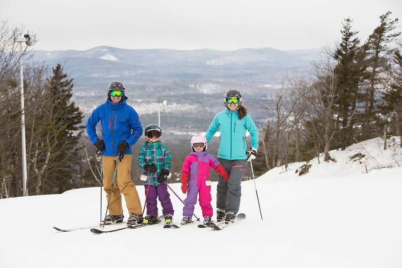 Family skiing in New Hampshire