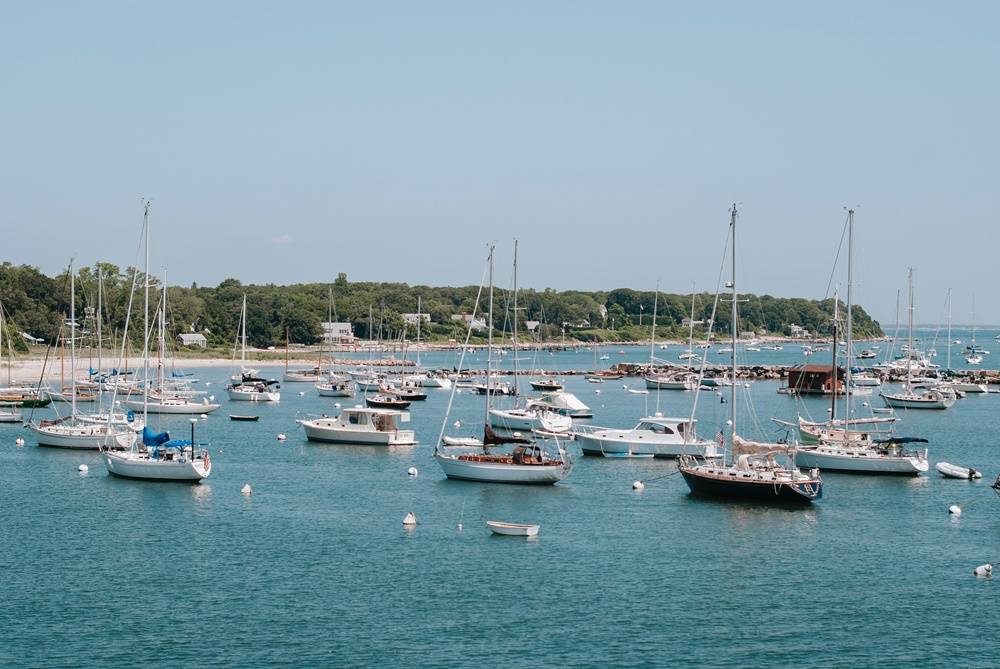 Boats in the harbor at Martha's Vineyard