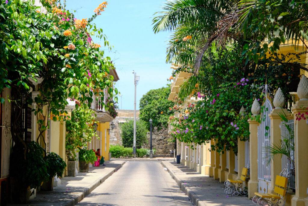 Colonial Street in Cartagena, Colombia