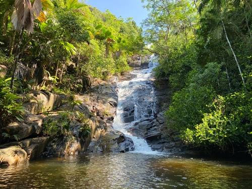 Waterfall in Seychelles