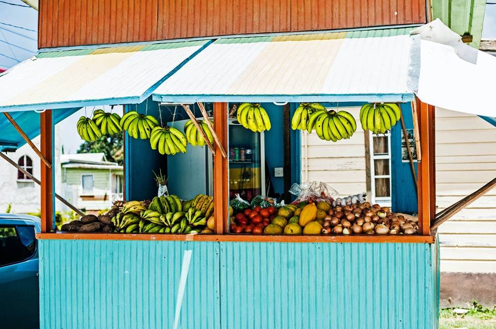 Food stall in Bridgetown, Barbados