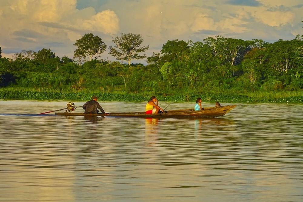 Amazon boat near Iquitos