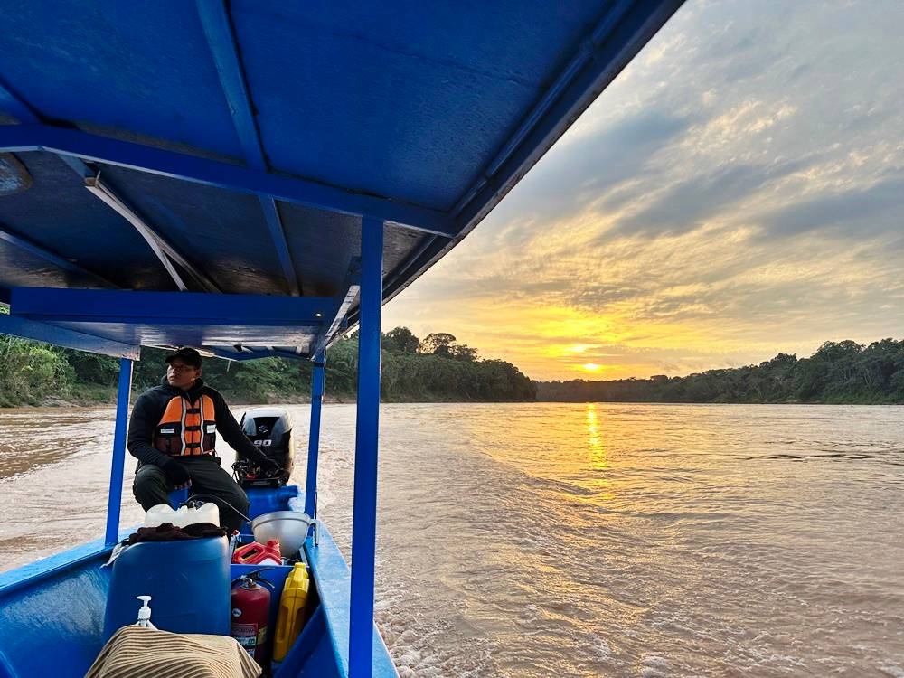Boat ride through the Amazon jungle