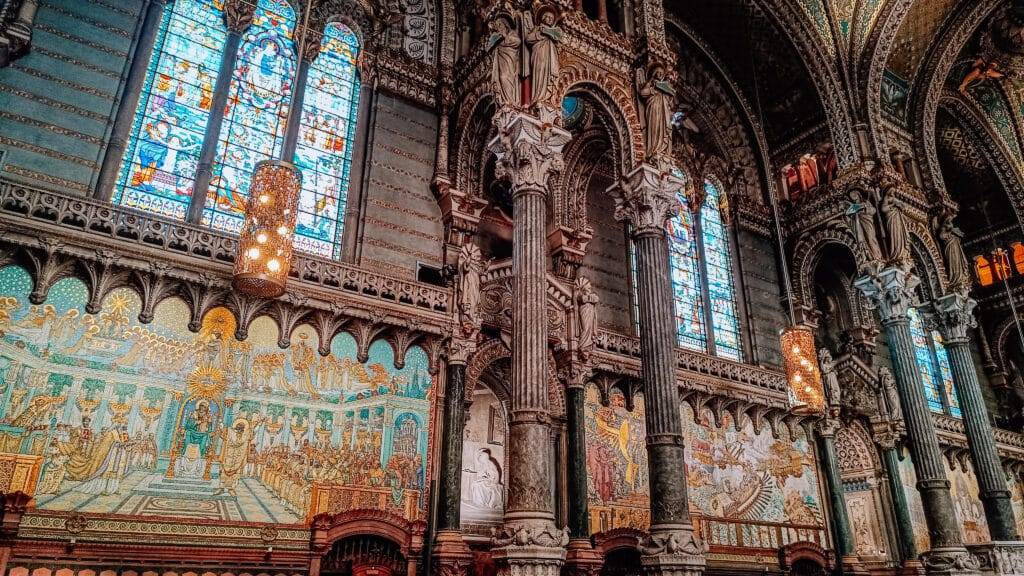 Inside the Fourvière Basilica, Lyon