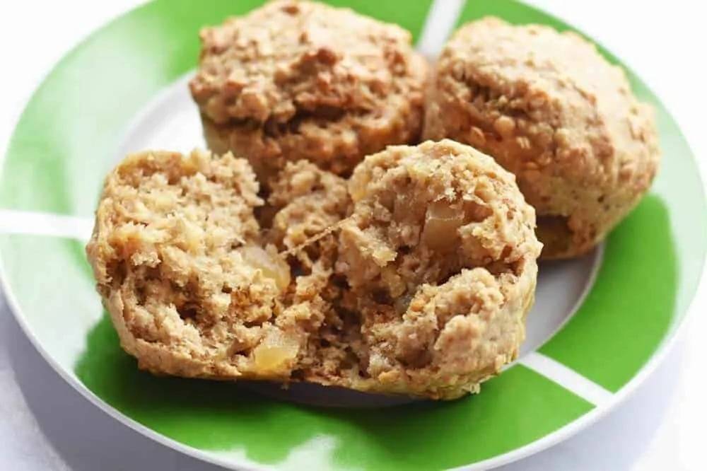 Oat Banana Applesauce Muffins