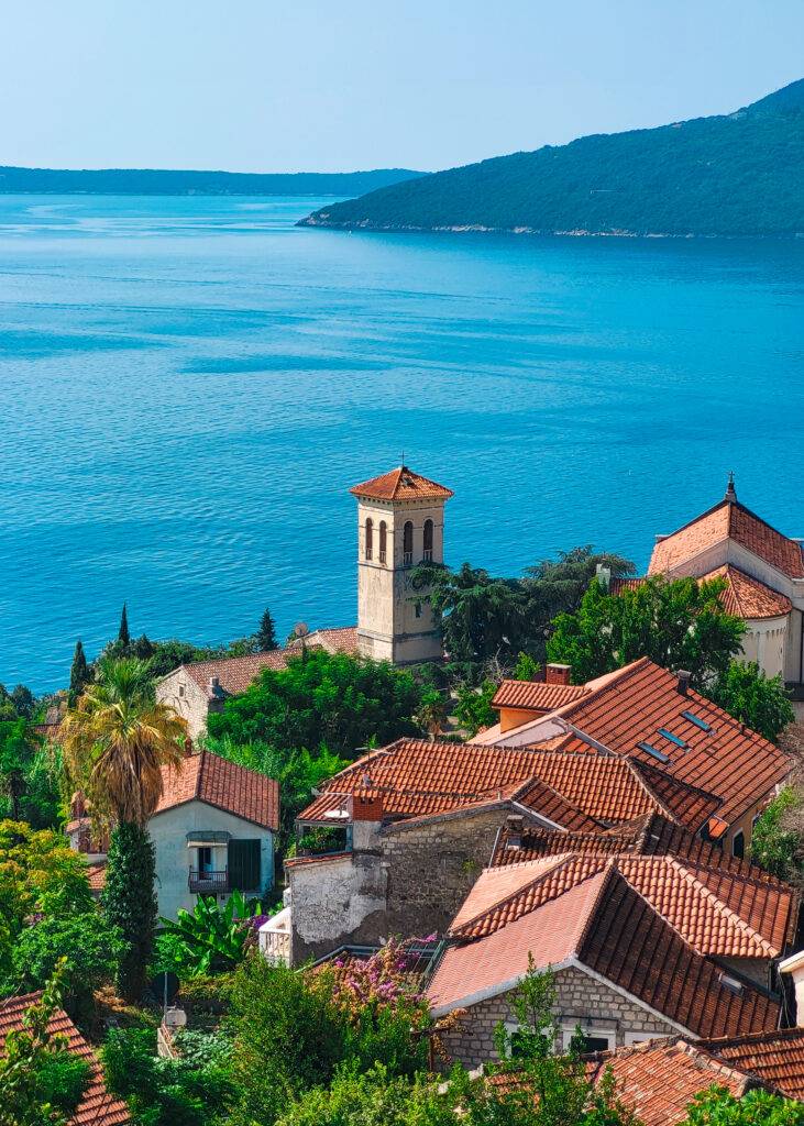 Beautiful View of Herceg Novi and The Adriatic Sea from Kanli Ku