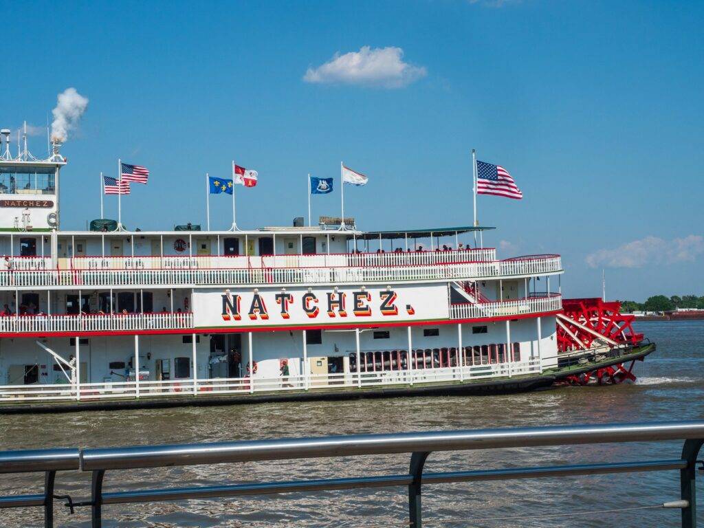 Natchez steamboat on the Mississippi River