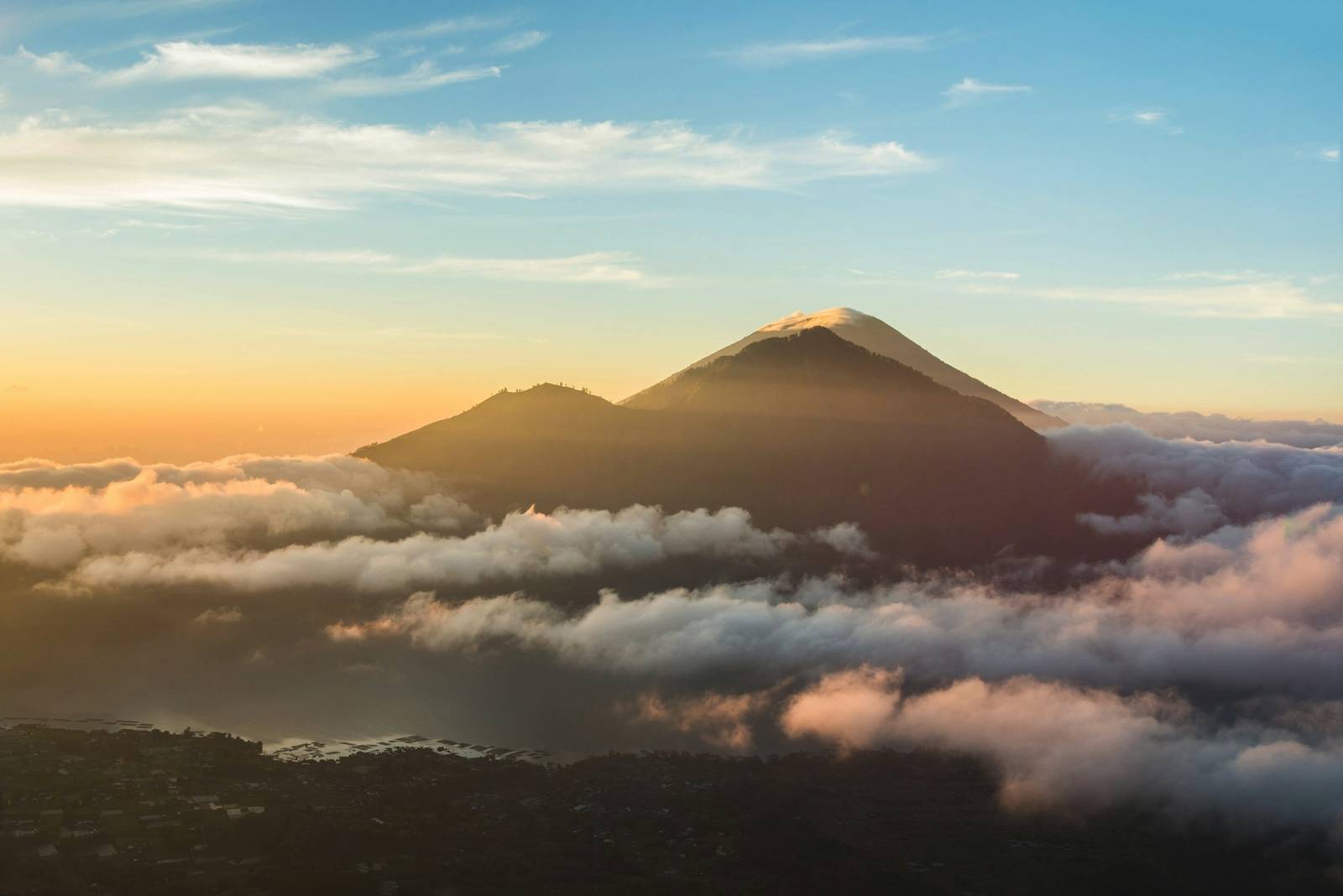 Mount Batur, Bali, at sunrise