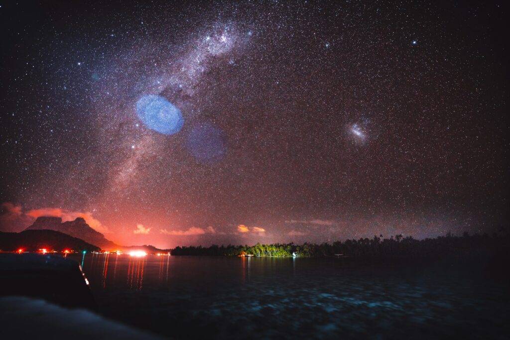 Night sky in Bora Bora