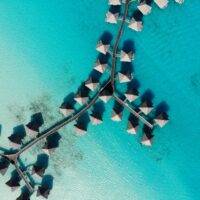 Overwater Bungalows in Bora Bora, French Polynesia
