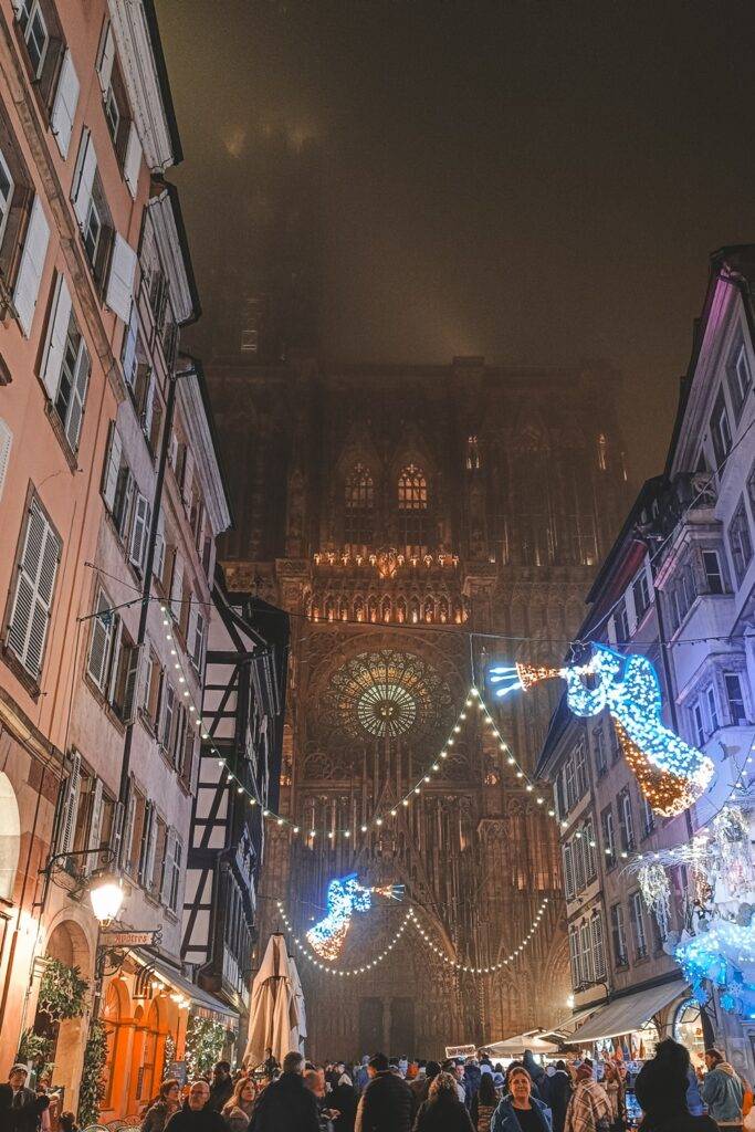 Strasbourg Cathedral at night