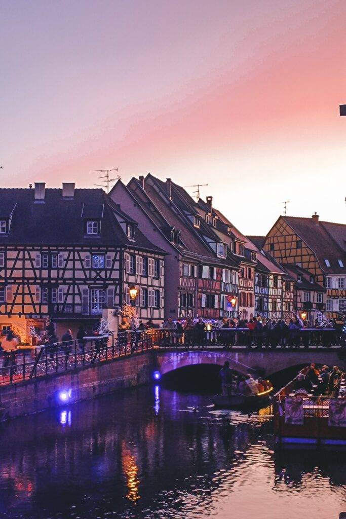 Sunset over Little Venice in Colmar