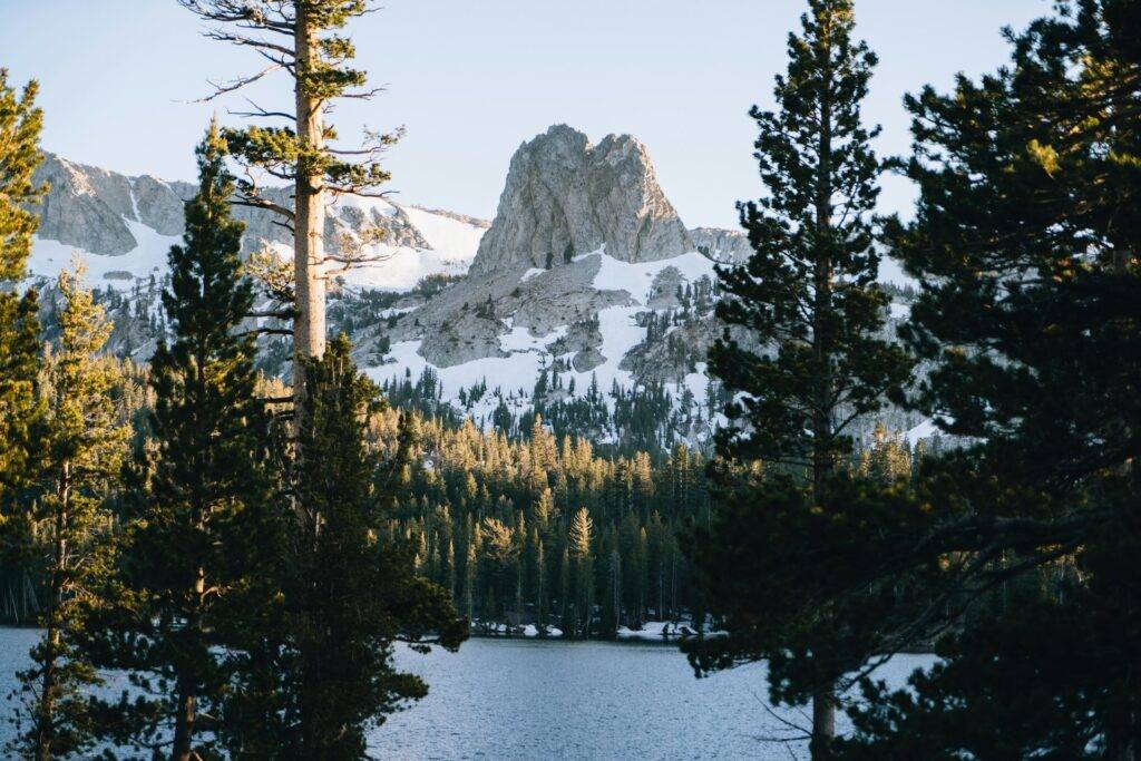 Mammoth Lakes under snow