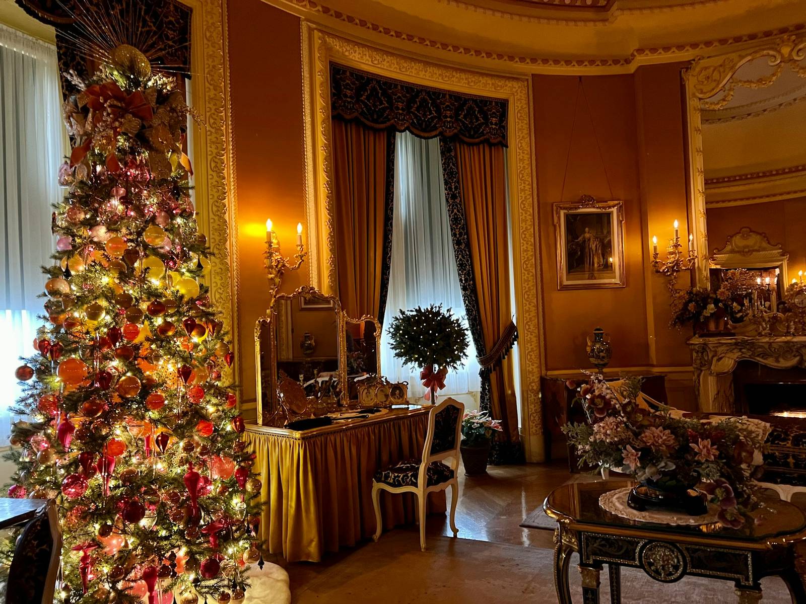 Christmas decorations at the Biltmore House in Asheville, NC.