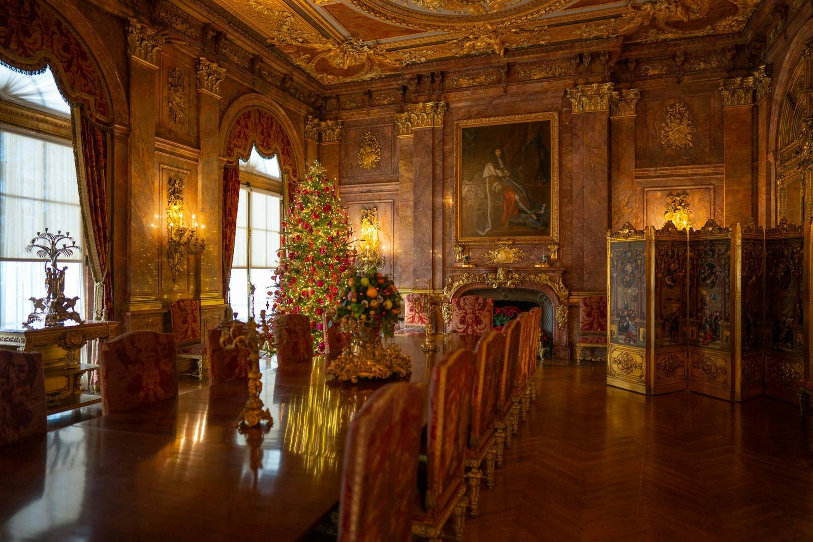 Marble House during Christmas, Newport, RI