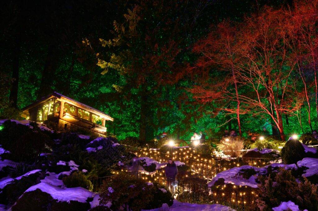 Winter decorations at Butchart Gardens.