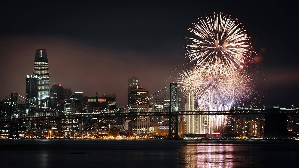 New Year's Eve fireworks, San Francisco