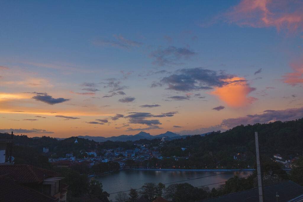 Kandy Lake at sunset